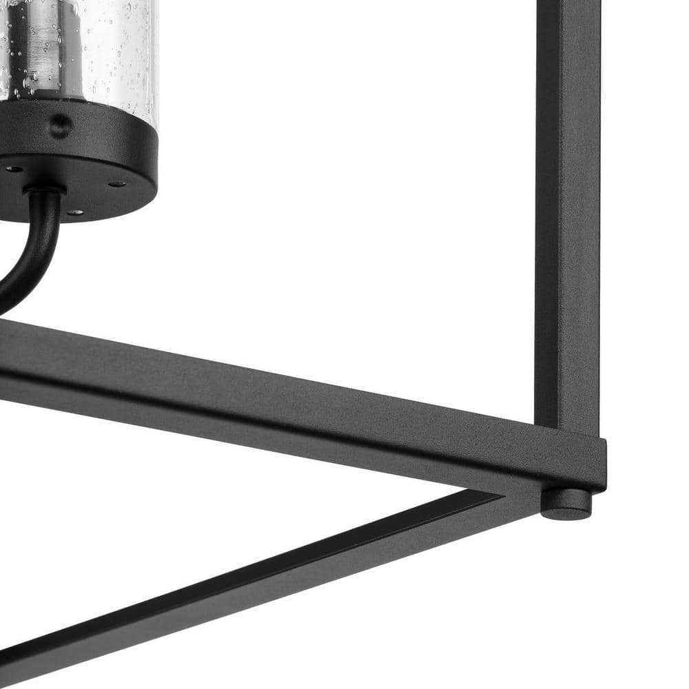 Chapel Black Glass Indoor/Outdoor Pendant Light