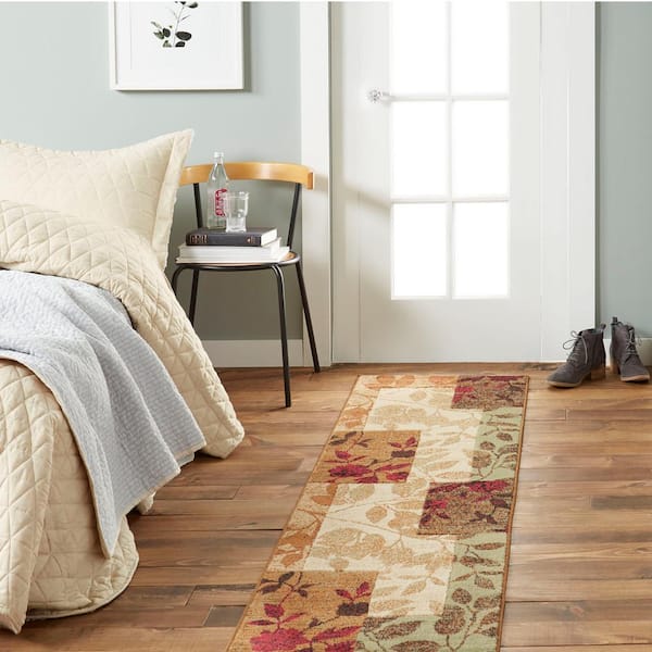 Tribeca Beige/Brown 2 ft. x 12 ft. Geometric Runner Rug