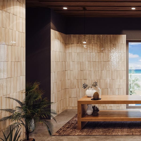 Luca Shell 3-1/8 in. x 12-3/8 in. Ceramic Wall Tile (7.0 sq. ft./Case)