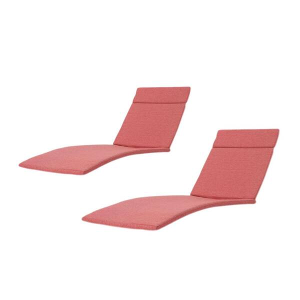 Unbranded 28 x 30 Replacement Outdoor Red Chaise Lounge Cushion Set of 2 (Without Chaise Lounge), for Backyard Patio and Deck