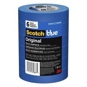 ScotchBlue 0.94 In. x 60 Yds. Original Multi-Surface Painter's Tape (6 Rolls)