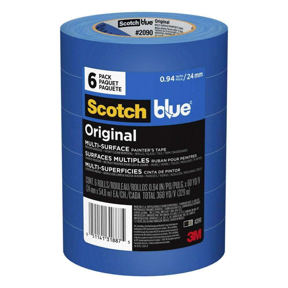 Blue Painter's Masking Tape 1.890" x 60 yards 24 rolls 