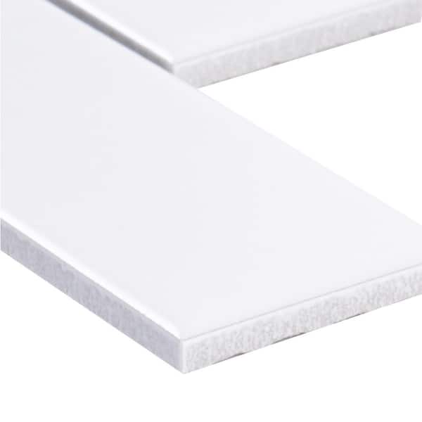 MSI Retro Brick Bianco 11.57 in. x 11.3 in. x 6 mm Matte Porcelain Mesh-Mounted Mosaic Tile (13.65 sq. ft. / case)