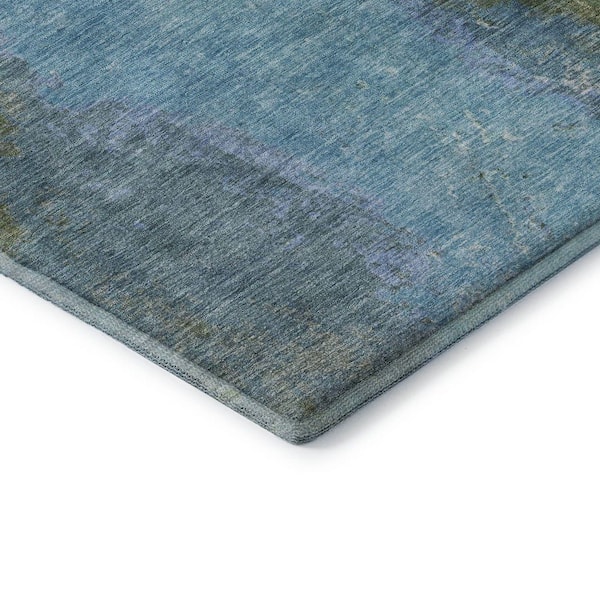 Mayfield Premium Machine Washable Abstract AMF1742 Cactus 8 ft. x 10 ft. Area Rug