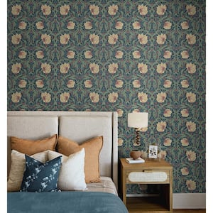 Bluestone and Clay Pimpernel Garden Vinyl Peel and Stick Wallpaper Roll (Covers 31.35 sq. ft.)