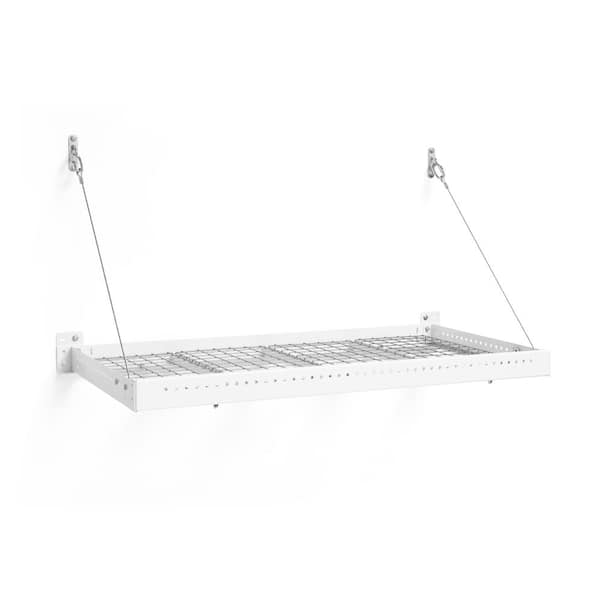 NewAge Products Pro Series 24 in. x 48 in. Steel Garage Wall Shelving in White