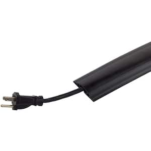 5 ft. PVC Floor Cord Protector in Black