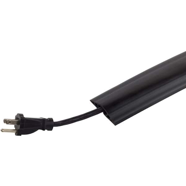 15 ft. PVC Floor Cord Protector in Black