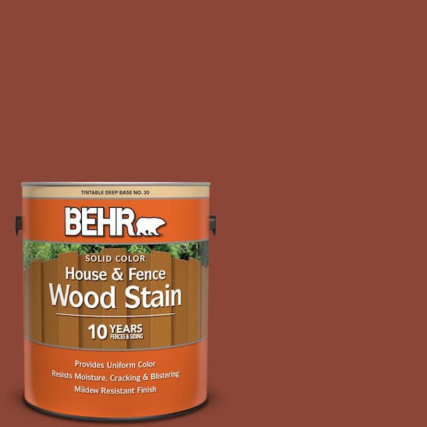 BEHR 1 Gal. #SC-330 Redwood Solid Color House and Fence Exterior Wood Stain