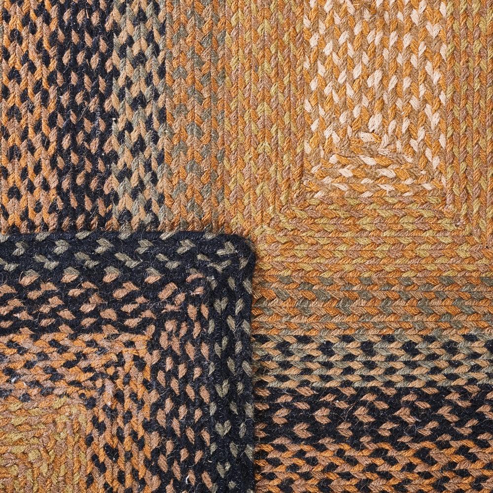 Natural Sage Beige Braided Reversible Handmade Area Rug 6' x 9'