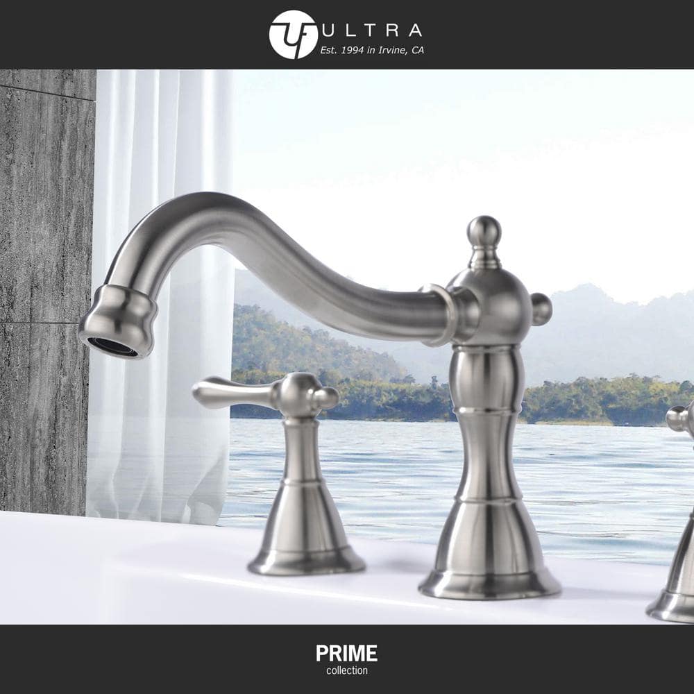 Brushed Nickel Double Handle High Arc Roman Tub Faucet