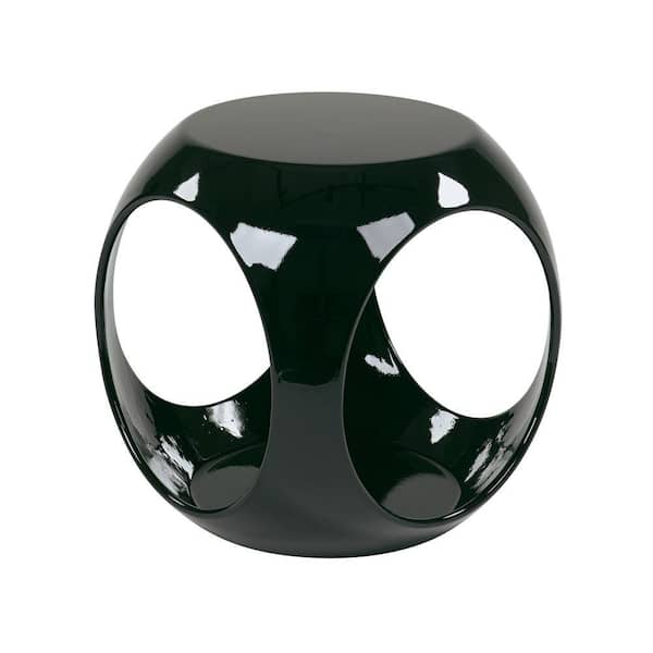 OSP Home Furnishings Slick Cube Black End Table