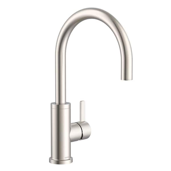 Amalfi Single Handle Deck Mount Standard Kitchen Faucet in Stainless Steel