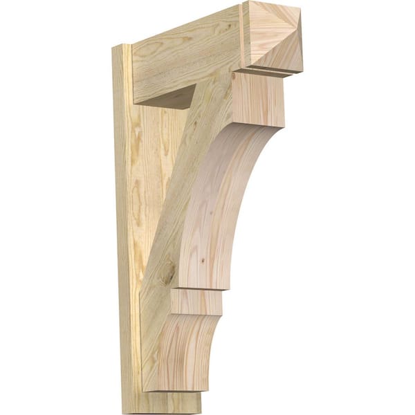 Ekena Millwork 8 in. x 36 in. x 24 in. Balboa Arts and Crafts Rough Sawn Douglas Fir Outlooker