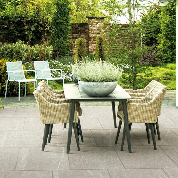 Alpe Greige 24 in. x 24 in. x 0.75 in. Stone Look Porcelain Paver