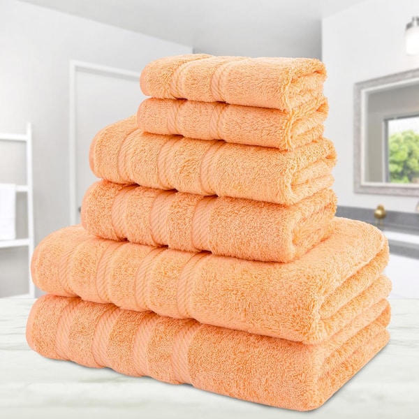 American Soft Linen Malibu Peach 6-Piece Turkish Cotton Towel Set