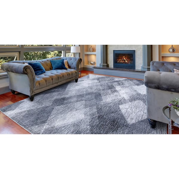 Genoa Ivory/Gray 3 ft. x 4 ft. Geometric Area Rug