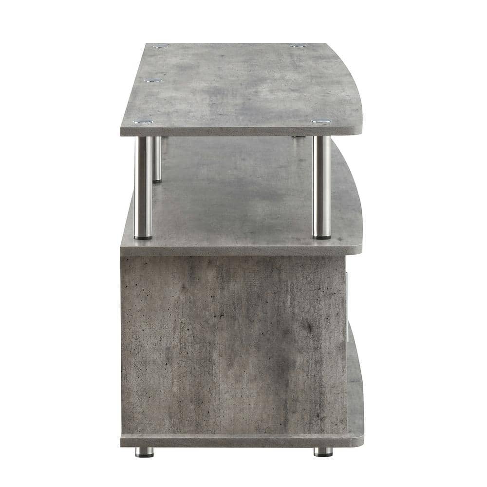 Sleek Gray 48" Monterey TV Stand with Cabinet Storage