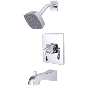 Prenza T-4PR110 Single Handle 1-Spray Tub and Shower Faucet 1.75 GPM in. Chrome Valve Not Included