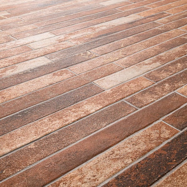 MSI Capella Red Brick 2 in. x 18 in. Matte Porcelain Floor and