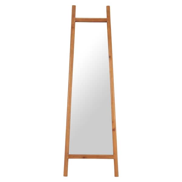 Stiga Beige 22 in. W x 70.1 in. H Modern Rectangle Wood Framed Mirror