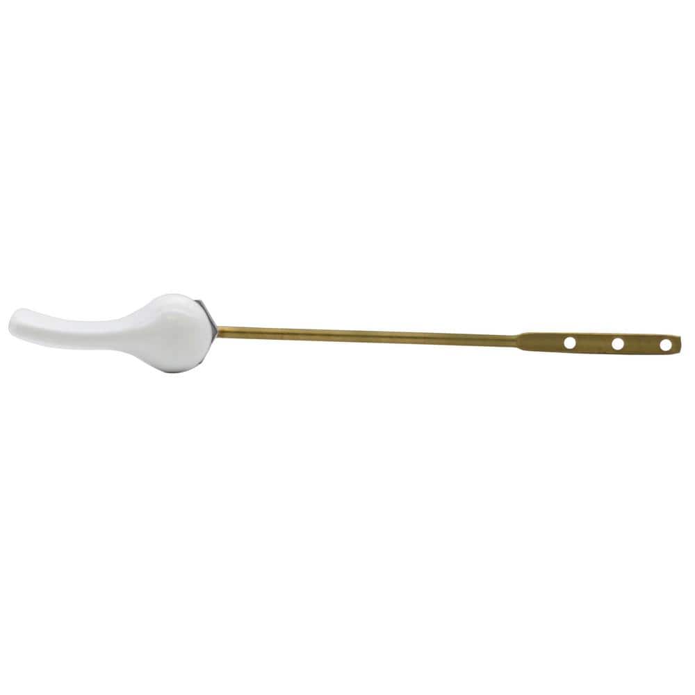Front Mount Toilet Tank Trip Lever with Brass Rod in White price history on PriceWatchPro