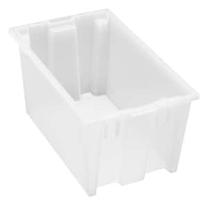 5 Gal. Genuine Stack and Nest Tote in Clear (Lid Sold Separately) (6-Carton)