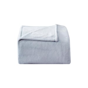 PF Solid Blue Ultra Soft Plush Microfiber Twin Blanket