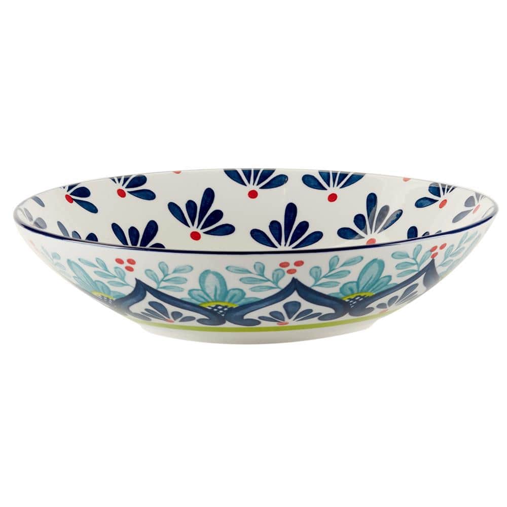 Talavera Multicolor Ceramic 9.25" Soup and Pasta Bowls Set