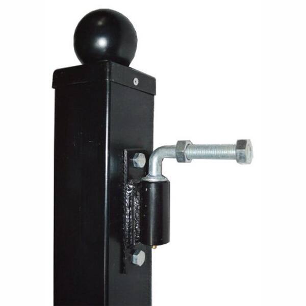 ALEKO 2 in. x 2 in. x 90 in. Black Steel Pedestrian Gate Post, Lot of 2