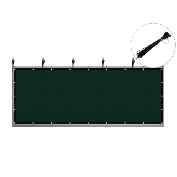 Shatex Privacy Fence Screen 90% Blockage Shade Cover Fencing Net for Wall Garden Gazebo Backyard,6*25 ft, Dark Green