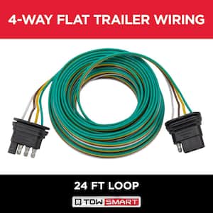 24 ft. Trailer End 4-Way Flat Trailer Light Wiring Connector