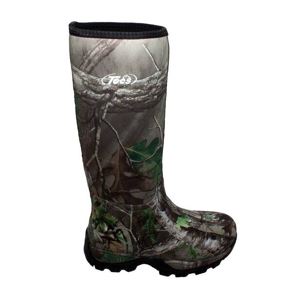 Tecs Men's Size 12 Camo Green Rubber 16 in. Hunting Boots