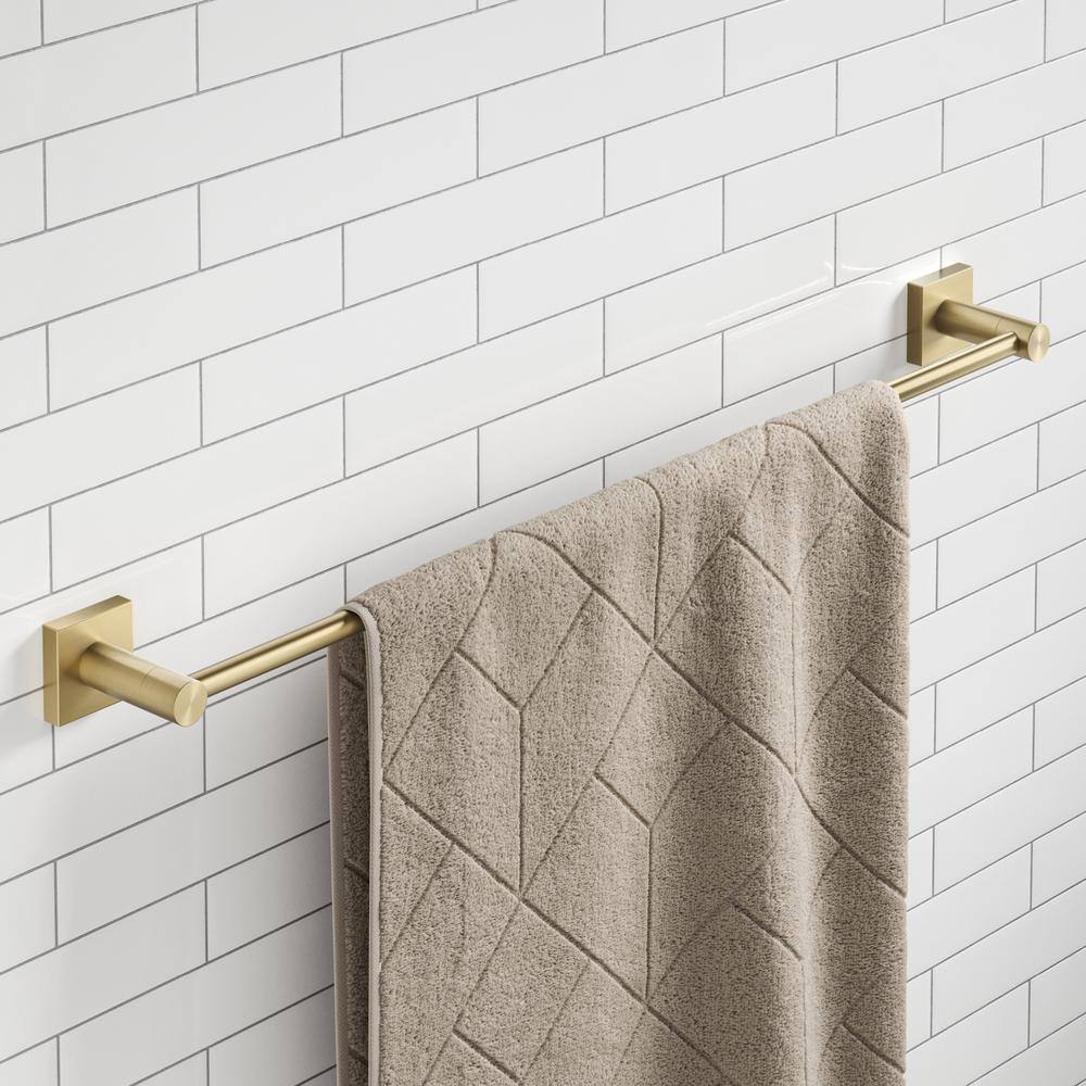 Ventus 24-Inch Brushed Gold Wall Mounted Towel Bar