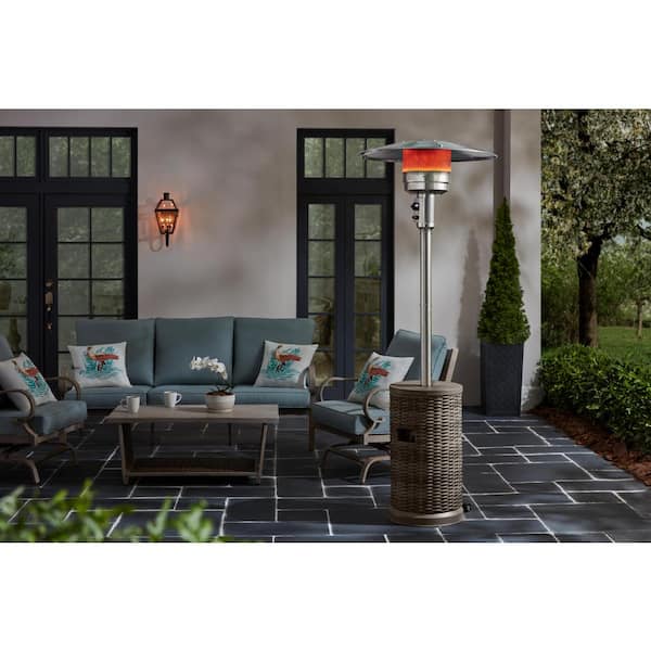 Home Decorators Collection Avondale 48000 BTU Wicker Propane Gas Patio Heater