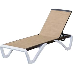 Aluminum Outdoor Patio Chaise Lounge Chair with Adjustable Backrest