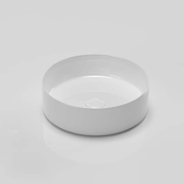 CASAINC Ceramic Circular Vessel Bathroom Sink