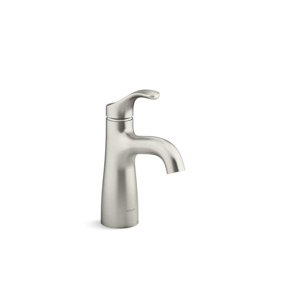 KOHLER Single-Handle Single-Hole Bathroom Faucet in Vibrant Brushed Nickel