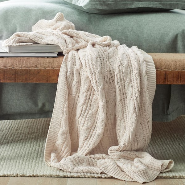 Oversized Cotton Blanket, Cable Weave Blanket American Blanket Company -  American Blanket Company