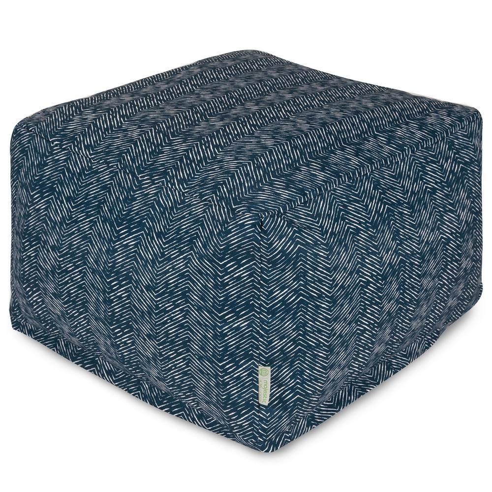 Majestic Home Goods Navy South West Indoor Outdoor Ottoman Cushion 859072202948 The Depot Majestic Home Goods Navy South West, Home Goods Chair Cushions