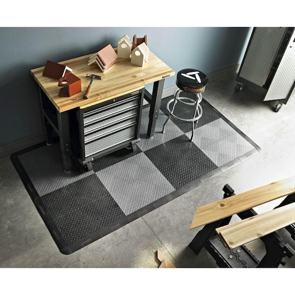 Gladiator GAFT04DTPC Charcoal Drain Floor Tile 4-Pack 