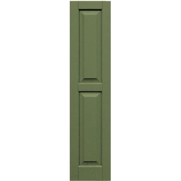 Winworks Wood Composite 12 in. x 53 in. Raised Panel Shutters Pair #660 Weathered Shingle