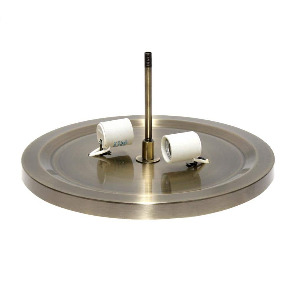 Antique Brass Crystal LED Bowl Ceiling Flush Mount Set