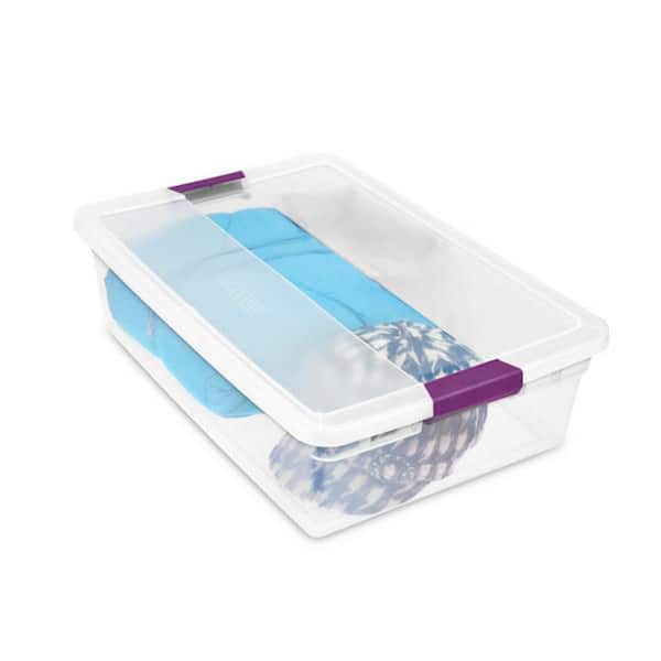 https://images.thdstatic.com/productImages/5fc0e301-f8da-4d8b-93cd-99266c0d47d5/svn/clear-with-colored-latches-sterilite-storage-bins-6-x-17551706-fa_600.jpg