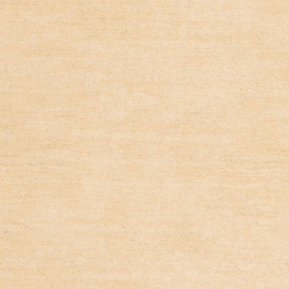 Ivory and Beige Hand-Knotted Wool 4' x 6' Area Rug