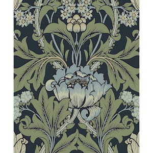 RoomMates Zen Dahlia Grey Vinyl Peel and Stick Wallpaper Roll (covers ...