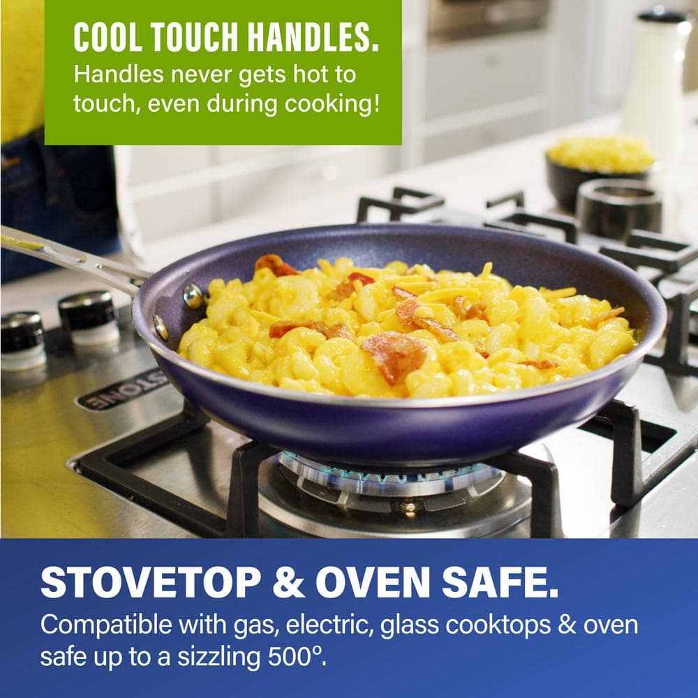 Granite Blue 15-Piece Nonstick Aluminum Cookware Set