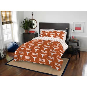 7-Piece Multi-Color NCAA Rotary Texas Polyester Queen Bed in Bag Set