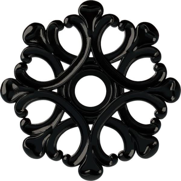 Ekena Millwork 1 in. x 20-7/8 in. x 20-7/8 in. Polyurethane Angel Ceiling Medallion, Black Pearl