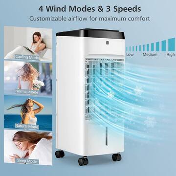 8,000 BTU Portable Air Conditioner Cools 200 Sq. Ft. with Humidifier in White